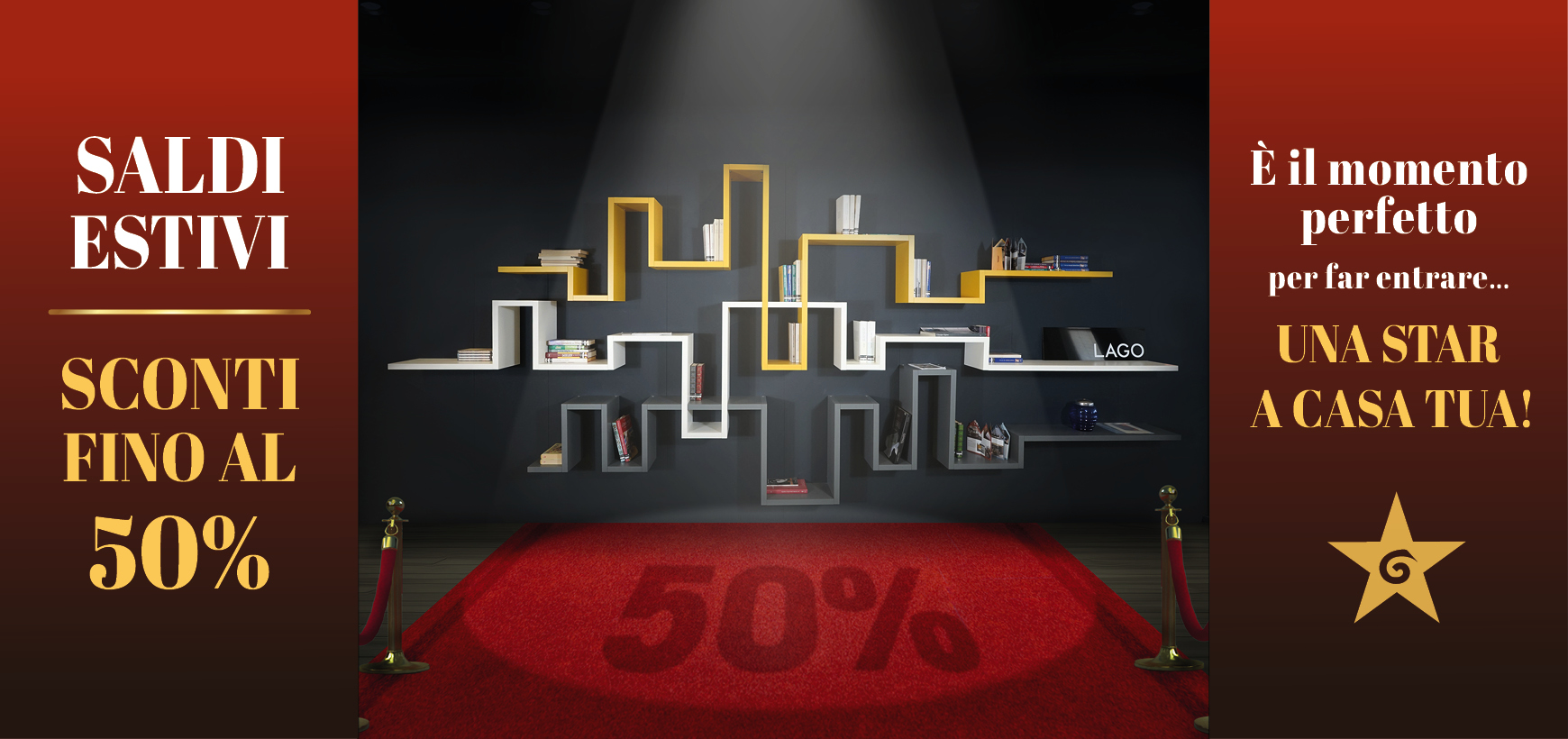 Sconti fino al 50% su arredi di design in esposizione