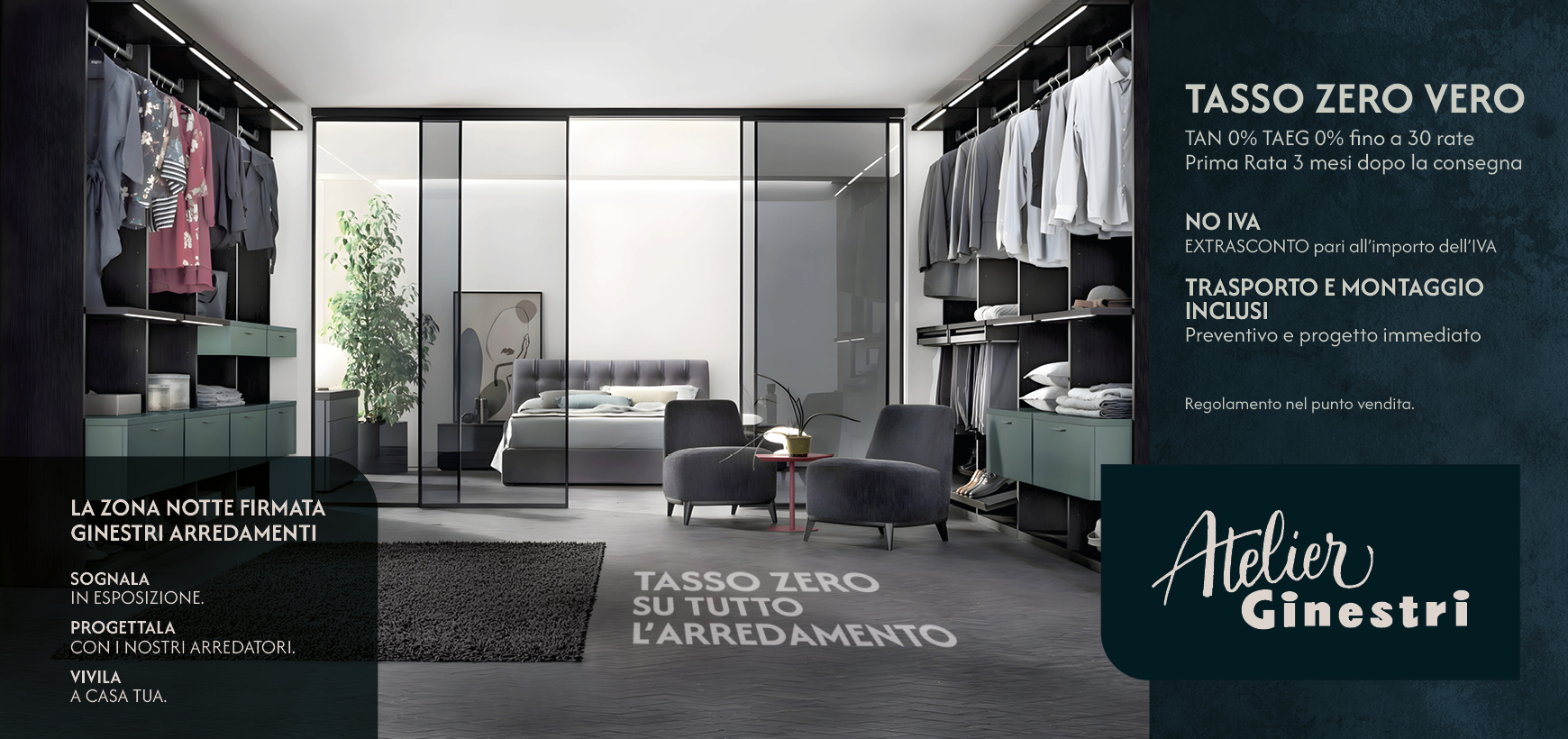 La zona notte firmata Ginestri Arredamenti