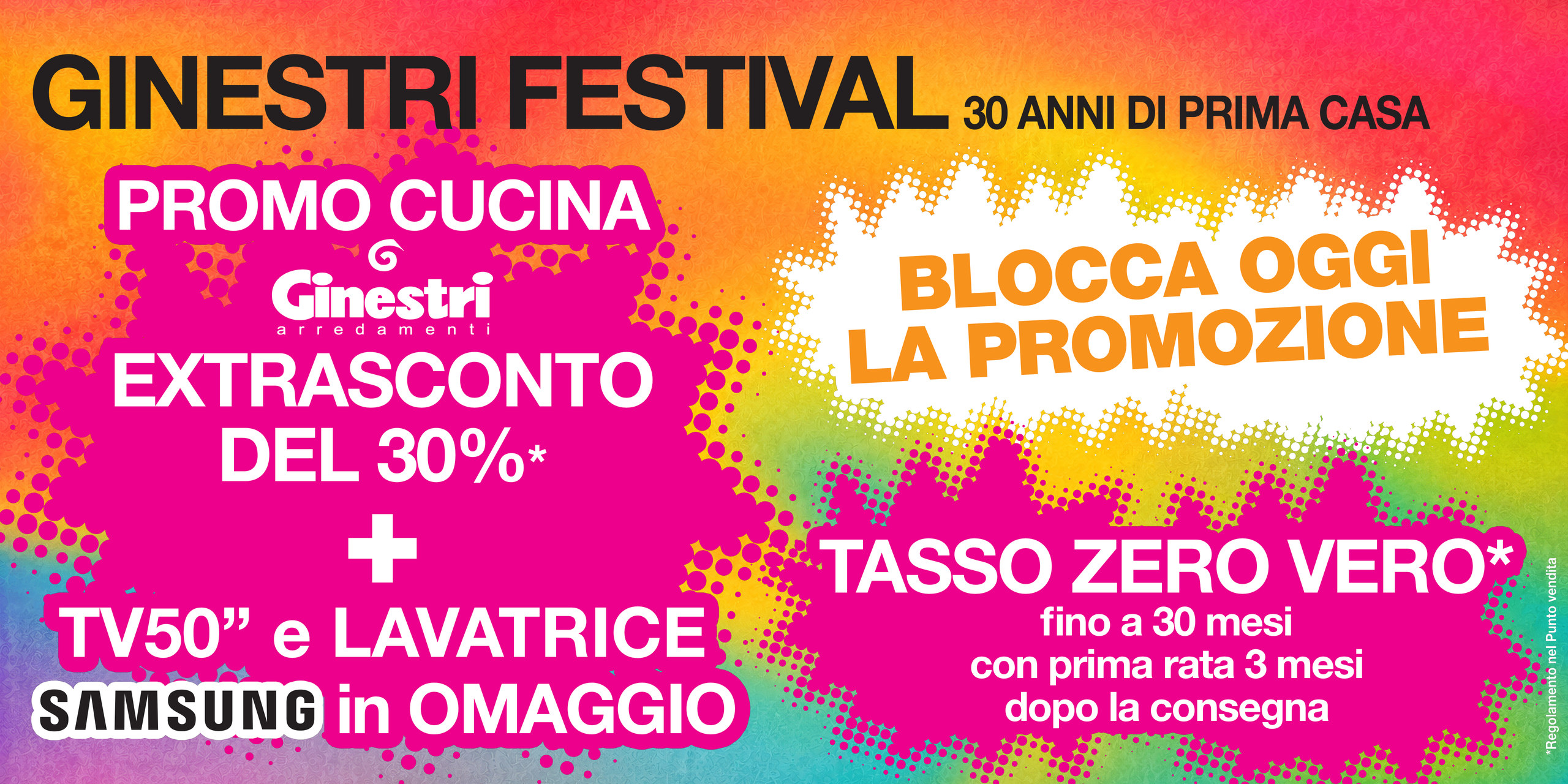 ginestri festival promozione cucina con pacchetto samsung e omaggi