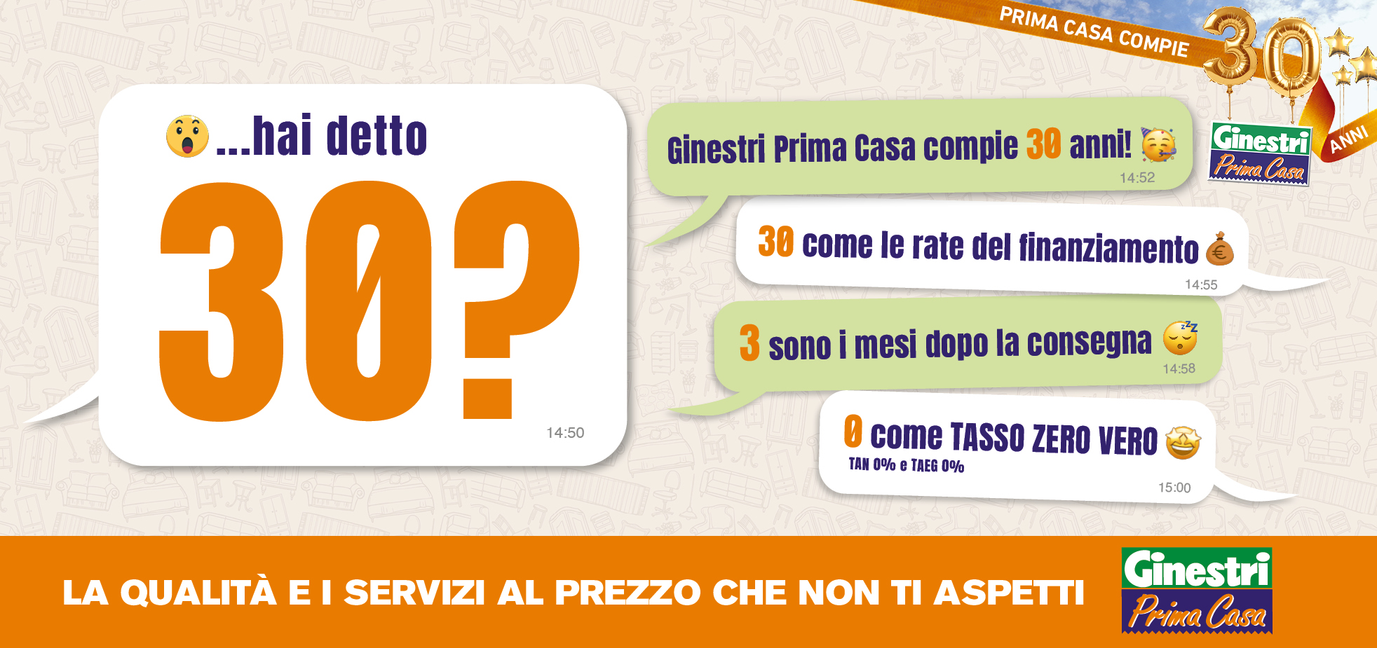 30 anni Prima Casa! Finanziamento fino a 30 rate e pagamento 3 mesi dopo la consegna!